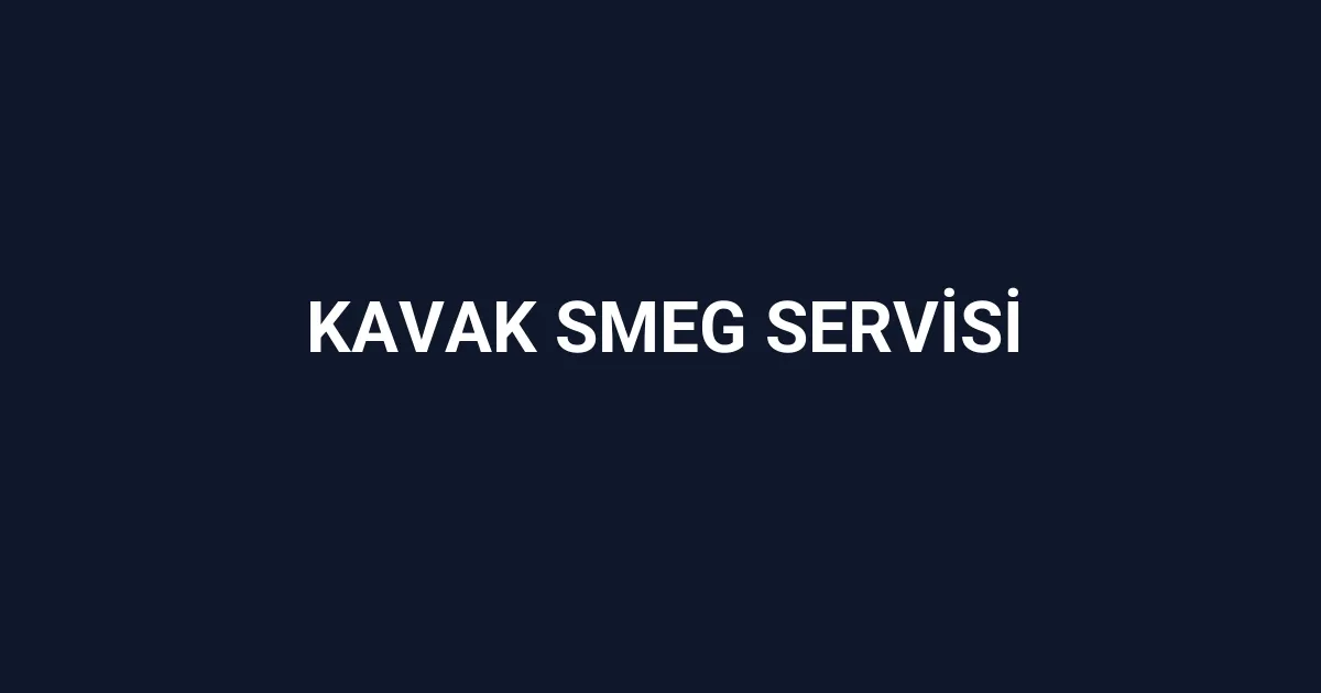 Kavak Smeg Servisi